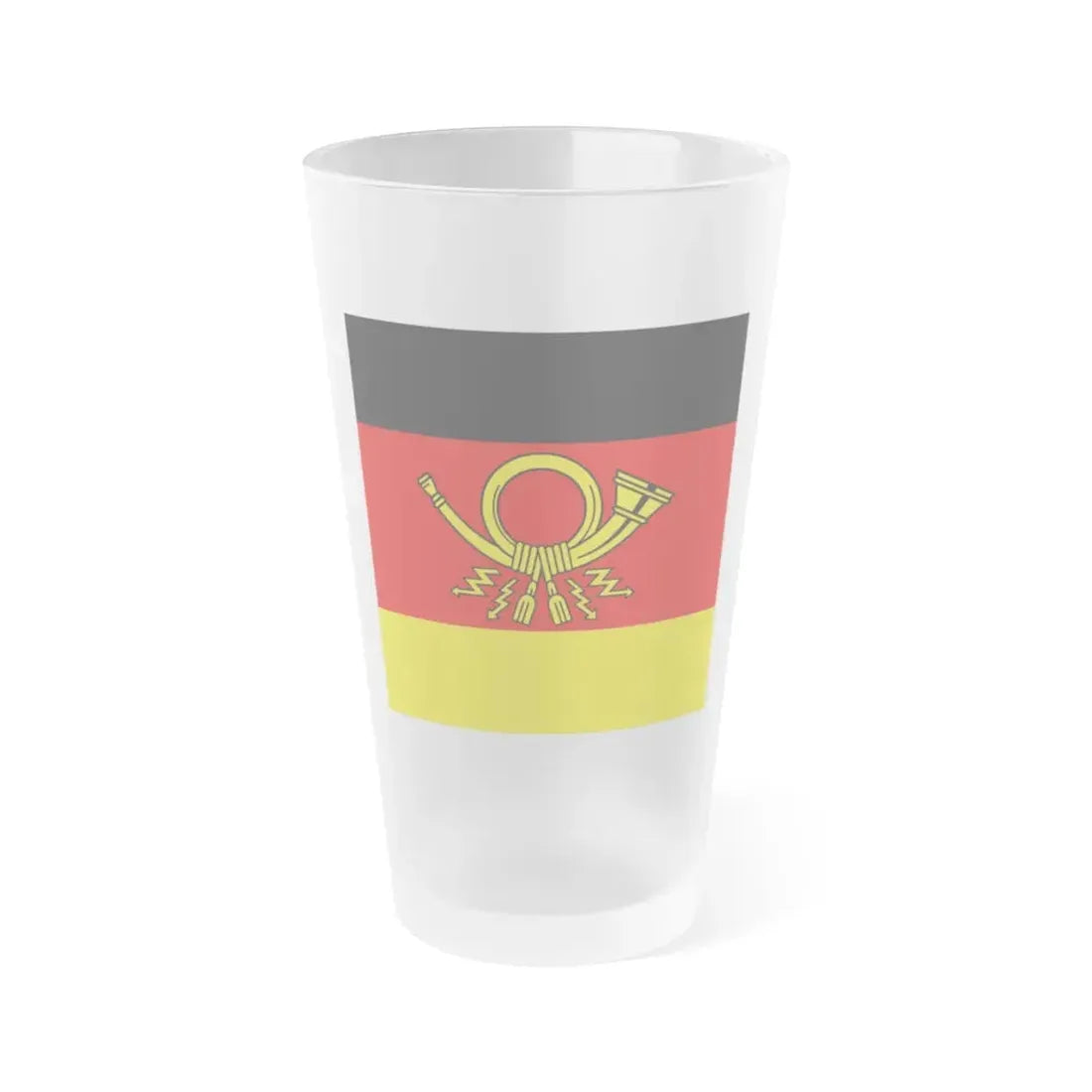 Flag of Minister of Deutsche Bundespost Germany - Frosted Pint Glass 16oz 16oz Frosted - Go Mug Yourself