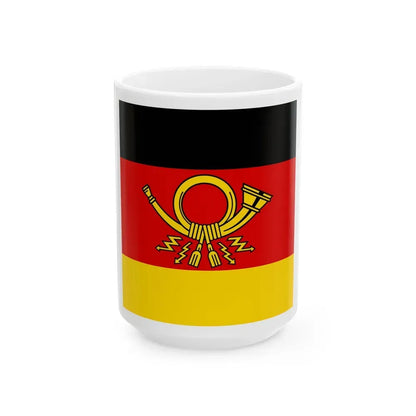 Flag of Minister of Deutsche Bundespost Germany - White Coffee Mug 15oz - Go Mug Yourself