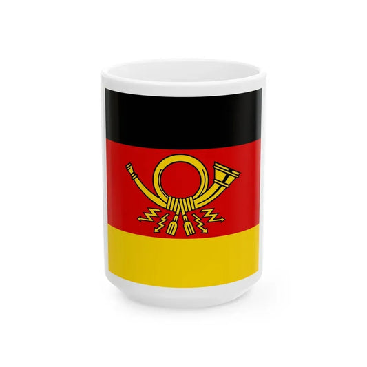 Flag of Minister of Deutsche Bundespost Germany - White Coffee Mug 15oz - Go Mug Yourself