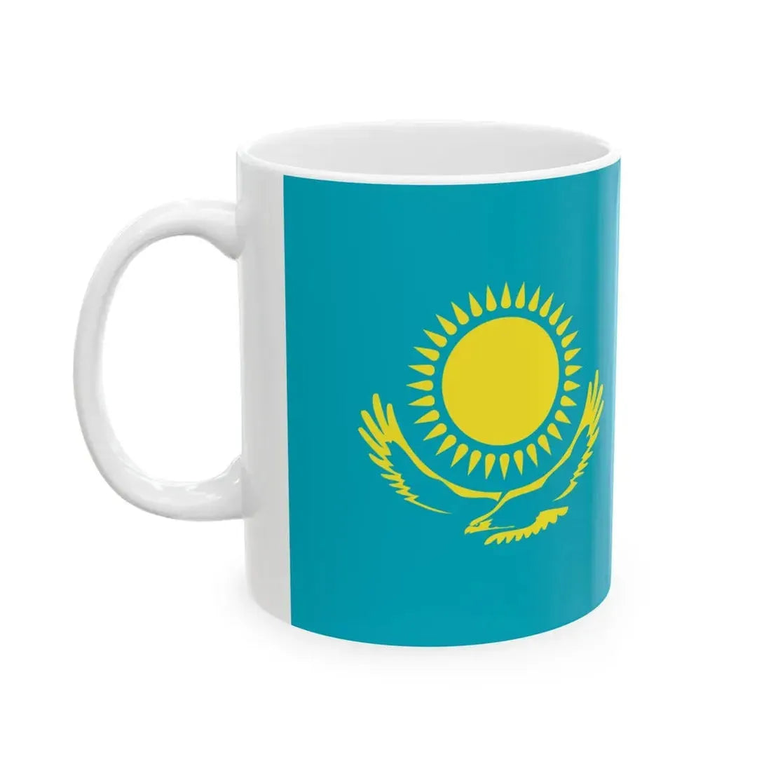 Flag of Minister of National Defense of Kazakhstan (Kazakhstan) White Coffee Mug - Go Mug Yourself