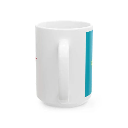 Flag of Minister of National Defense of Kazakhstan (Kazakhstan) White Coffee Mug - Go Mug Yourself