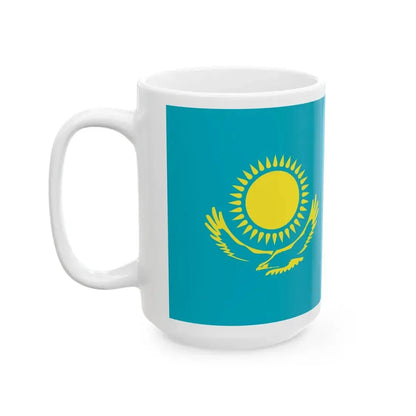 Flag of Minister of National Defense of Kazakhstan (Kazakhstan) White Coffee Mug - Go Mug Yourself