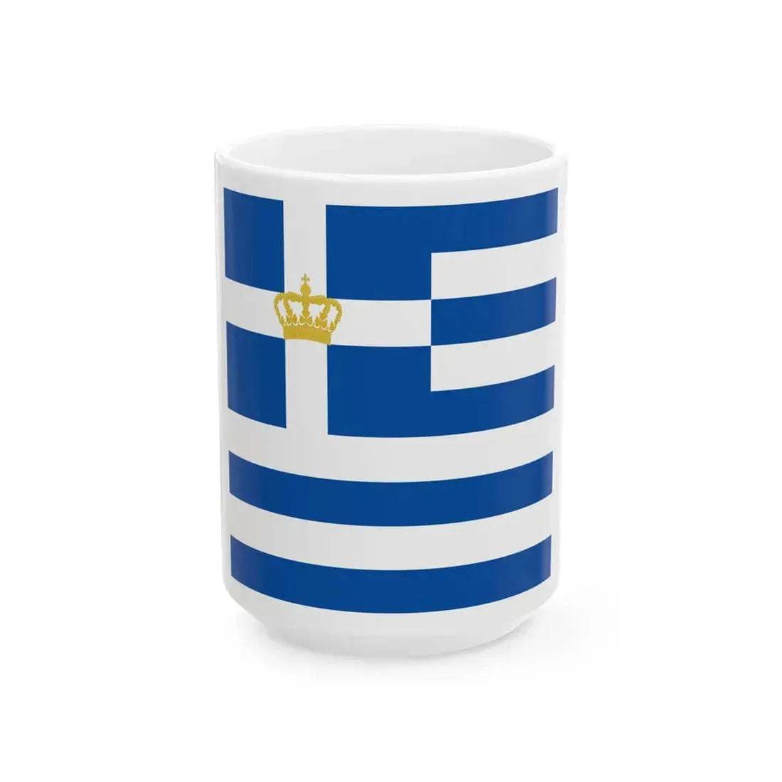 Flag of Minister of Navy of Greece 1914-1924 (Greece) White Coffee Mug 15oz - Go Mug Yourself