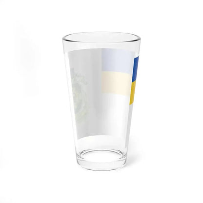 Flag of Ministry of Healthcare of Ukraine (Ukraine) Pint Glass 16oz - Go Mug Yourself