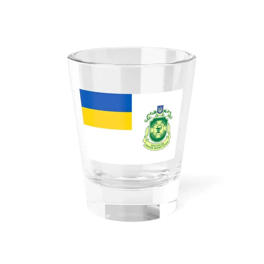 Flag of Ministry of Healthcare of Ukraine (Ukraine) Shot Glass 1.5oz 1.5oz - Go Mug Yourself