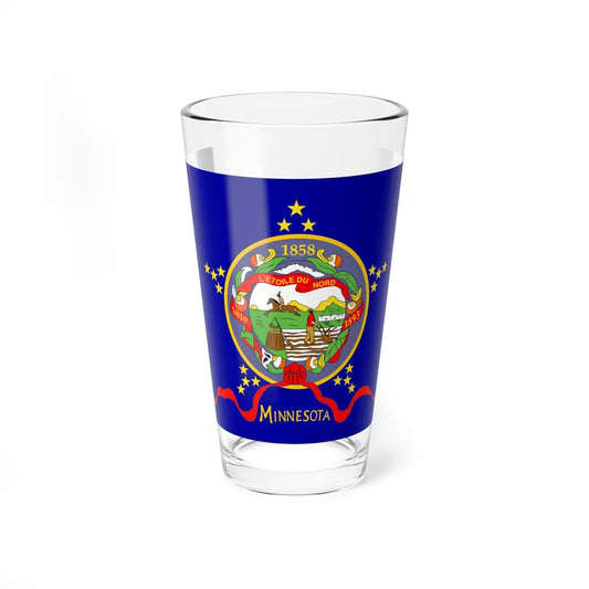 Flag of Minnesota 1893 (United States) Pint Glass 16oz 16oz - Go Mug Yourself