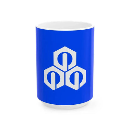 Flag of Mino Gifu (Japan) White Coffee Mug 15oz - Go Mug Yourself