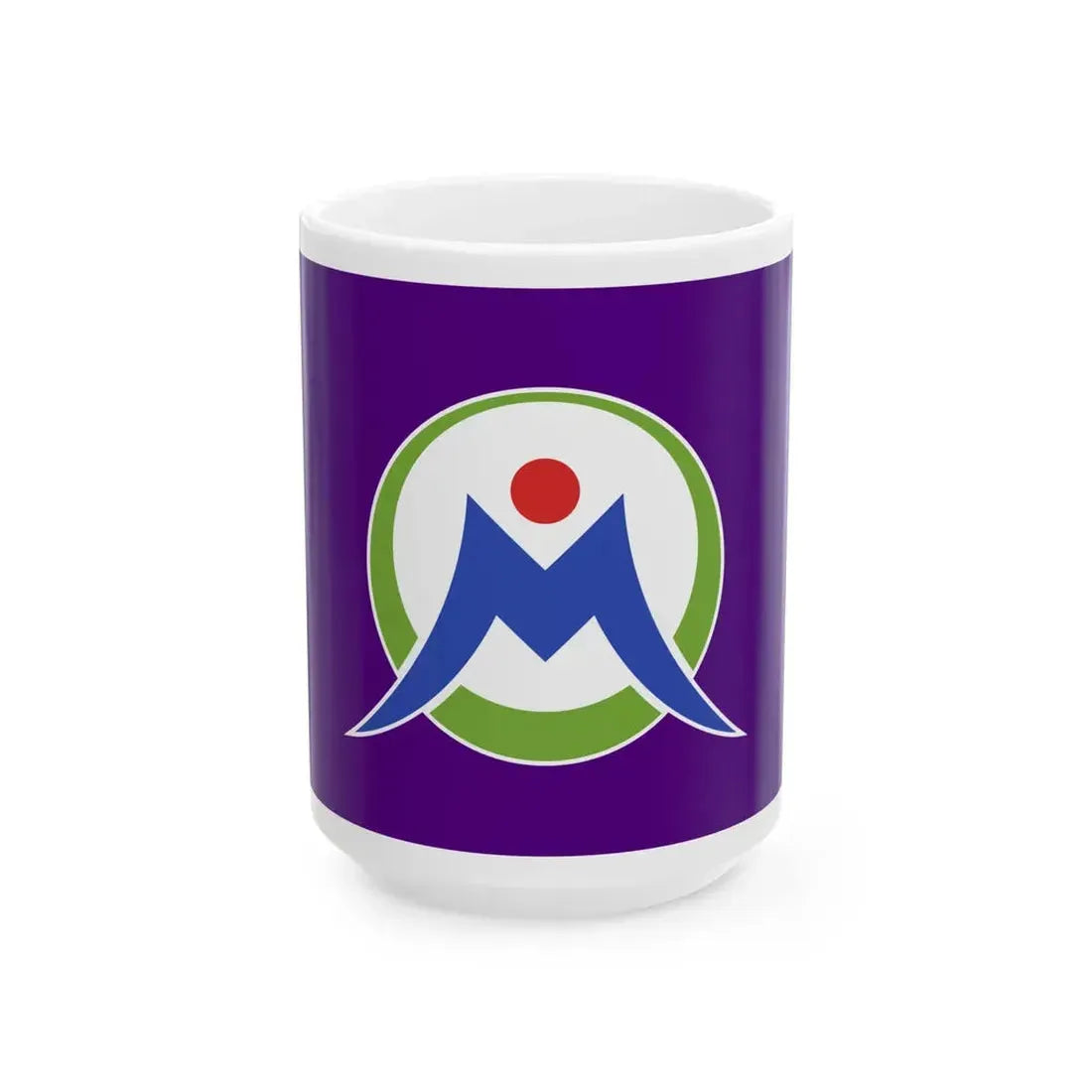 Flag of Minobu Yananashi (Japan) White Coffee Mug 15oz - Go Mug Yourself