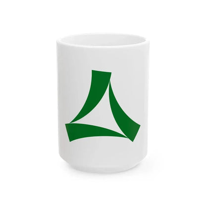 Flag of Minoo Osaka (Japan) White Coffee Mug 15oz - Go Mug Yourself