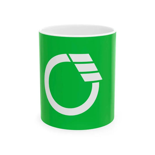 Flag of Minowa Nagano normal (Japan) White Coffee Mug 11oz - Go Mug Yourself