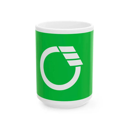 Flag of Minowa Nagano normal (Japan) White Coffee Mug 15oz - Go Mug Yourself