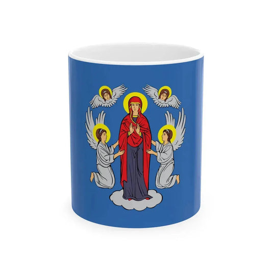 Flag of Minsk Belarus (Belarus) White Coffee Mug 11oz - Go Mug Yourself