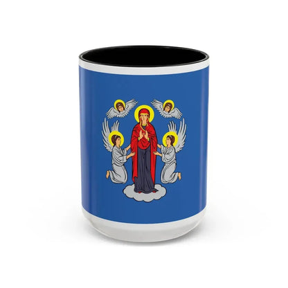 Flag of Minsk  Miensk Russia - Accent Coffee Mug 15oz Black - Go Mug Yourself