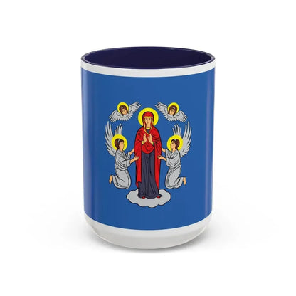 Flag of Minsk  Miensk Russia - Accent Coffee Mug 15oz Navy - Go Mug Yourself