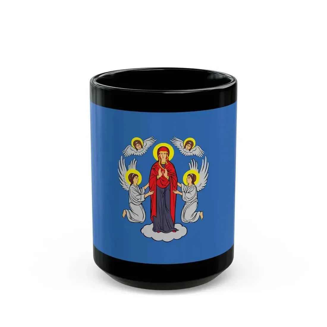 Flag of Minsk  Miensk Russia - Black Coffee Mug 15oz - Go Mug Yourself