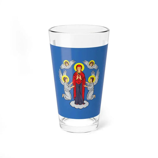 Flag of Minsk  Miensk Russia - Pint Glass 16oz 16oz - Go Mug Yourself