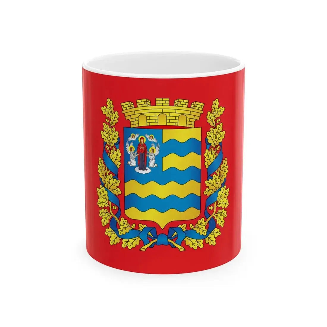 Flag of Minsk Voblast (Belarus) White Coffee Mug 11oz - Go Mug Yourself