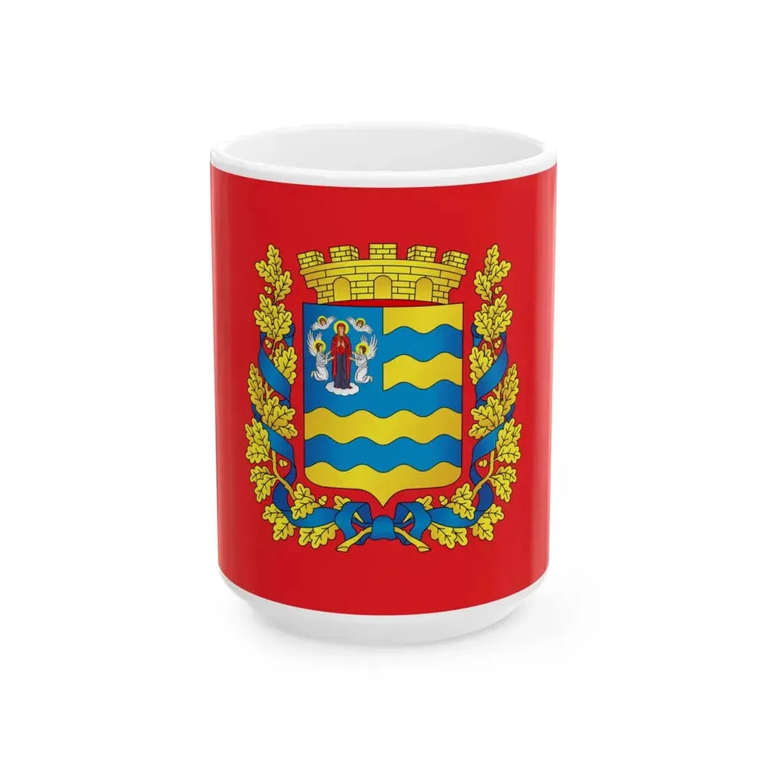 Flag of Minsk Voblast (Belarus) White Coffee Mug 15oz - Go Mug Yourself