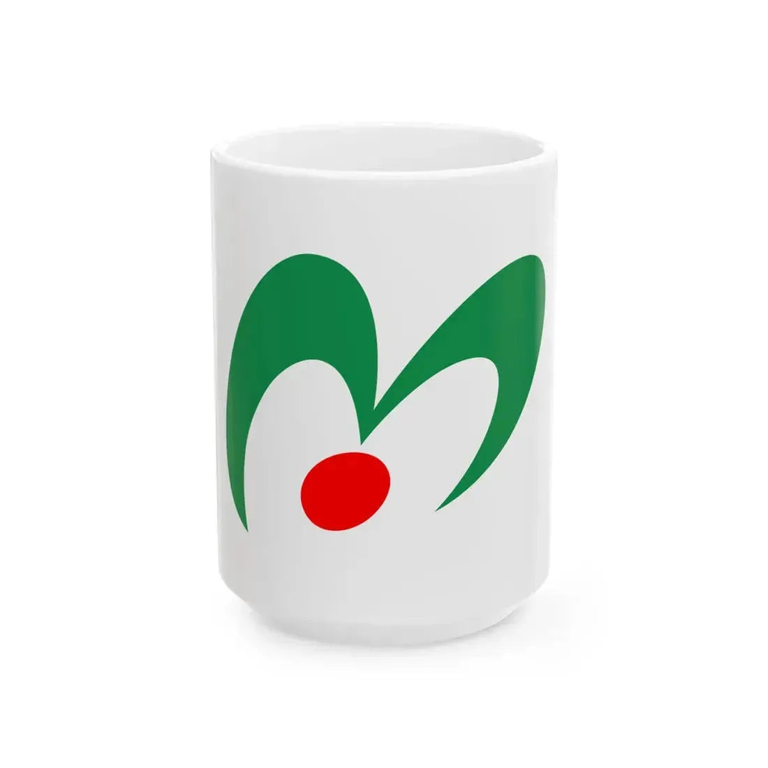 Flag of Misaki Okayama (Japan) White Coffee Mug 15oz - Go Mug Yourself