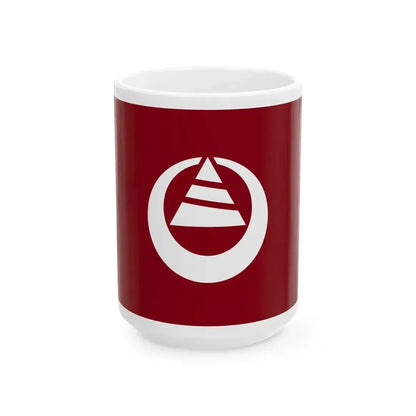 Flag of Misato Gunma 1973-2006 (Japan) White Coffee Mug 15oz - Go Mug Yourself