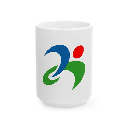 Flag of Misato Shimane (Japan) White Coffee Mug 15oz - Go Mug Yourself