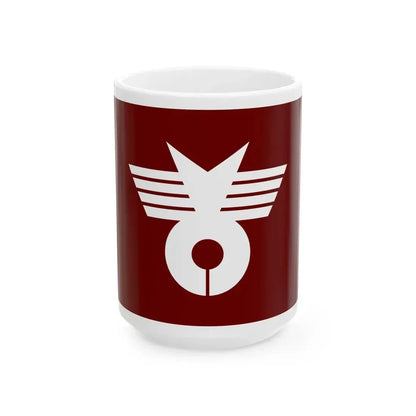Flag of Misato Tokushima 1966-2004 (Japan) White Coffee Mug 15oz - Go Mug Yourself