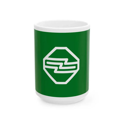 Flag of Mishima Shizuoka (Japan) White Coffee Mug 15oz - Go Mug Yourself