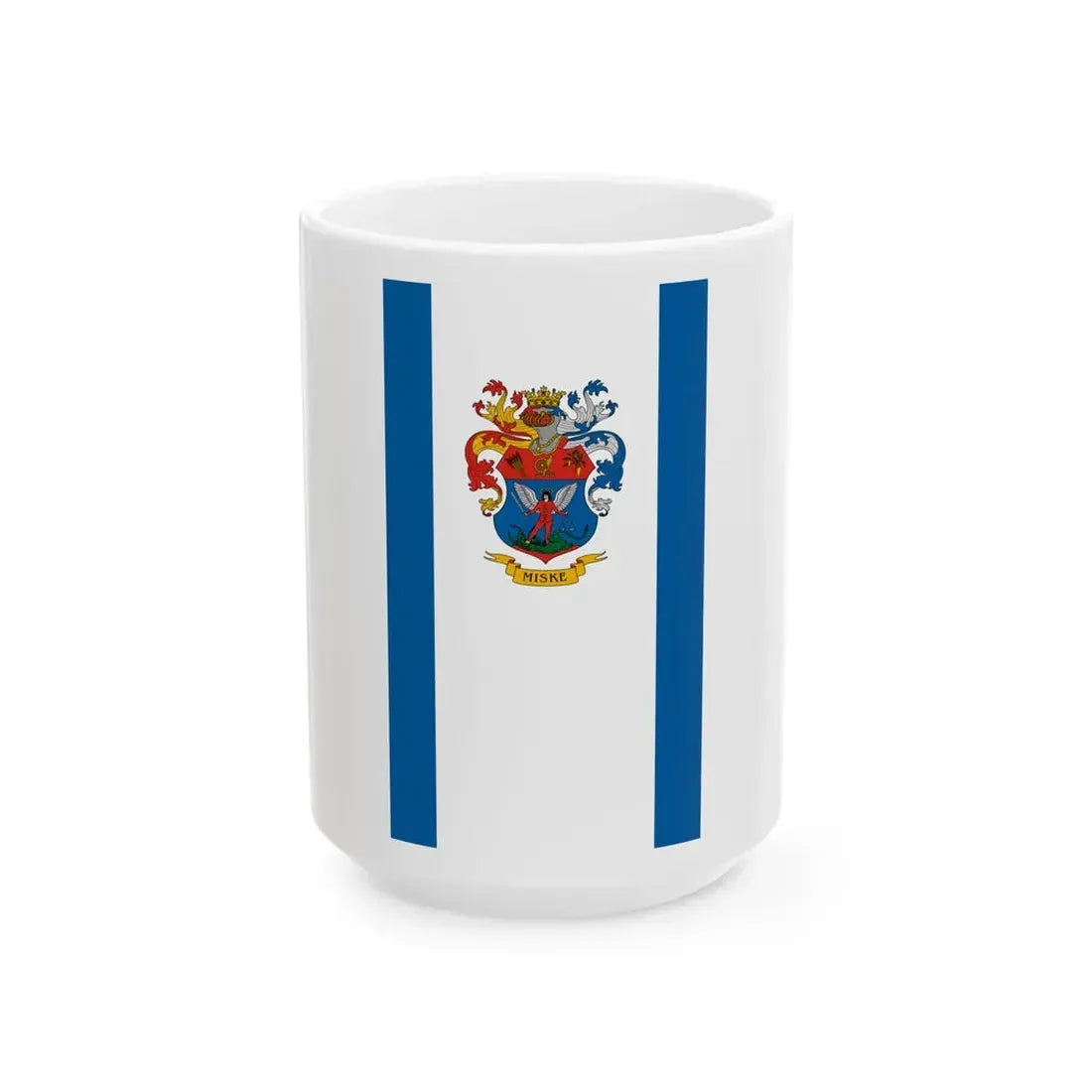 Flag of Miske (Hungary) White Coffee Mug 15oz - Go Mug Yourself