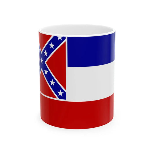 Flag of Mississippi 1996-2001 (United States) White Coffee Mug 11oz - Go Mug Yourself
