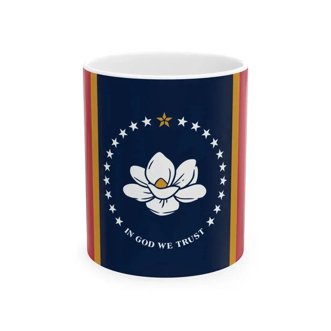 Flag of Mississippi 3-2 (United States) White Coffee Mug 11oz - Go Mug Yourself