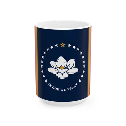 Flag of Mississippi (United States) White Coffee Mug 15oz - Go Mug Yourself
