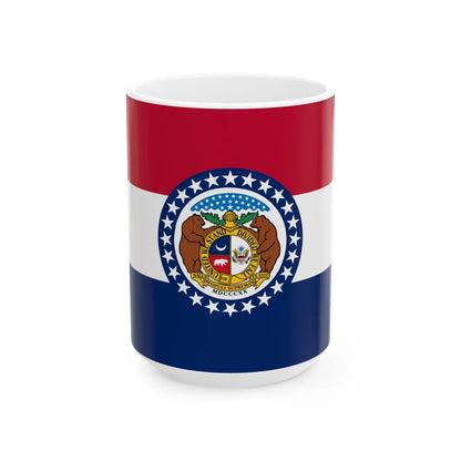 Flag of Missouri (United States) White Coffee Mug 15oz - Go Mug Yourself