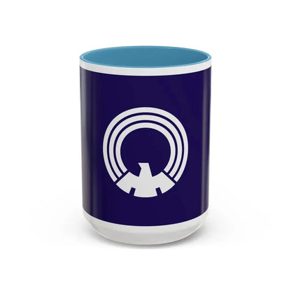 Flag of Mitaka Tokyo Japan - Accent Coffee Mug 15oz Light Blue - Go Mug Yourself