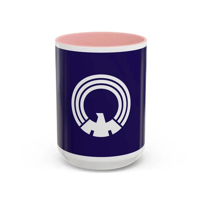 Flag of Mitaka Tokyo Japan - Accent Coffee Mug 15oz Pink - Go Mug Yourself