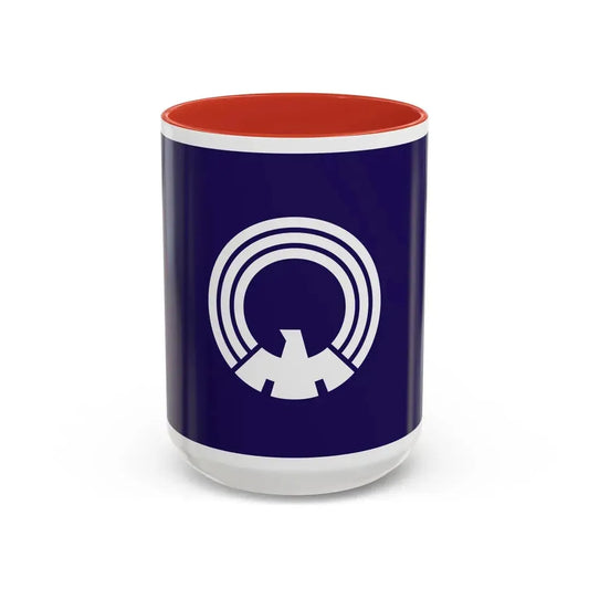 Flag of Mitaka Tokyo Japan - Accent Coffee Mug 15oz Red - Go Mug Yourself
