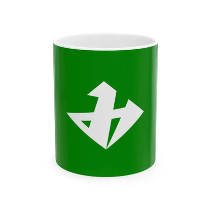 Flag of Mitake Nagano 1972-2005 (Japan) White Coffee Mug 11oz - Go Mug Yourself