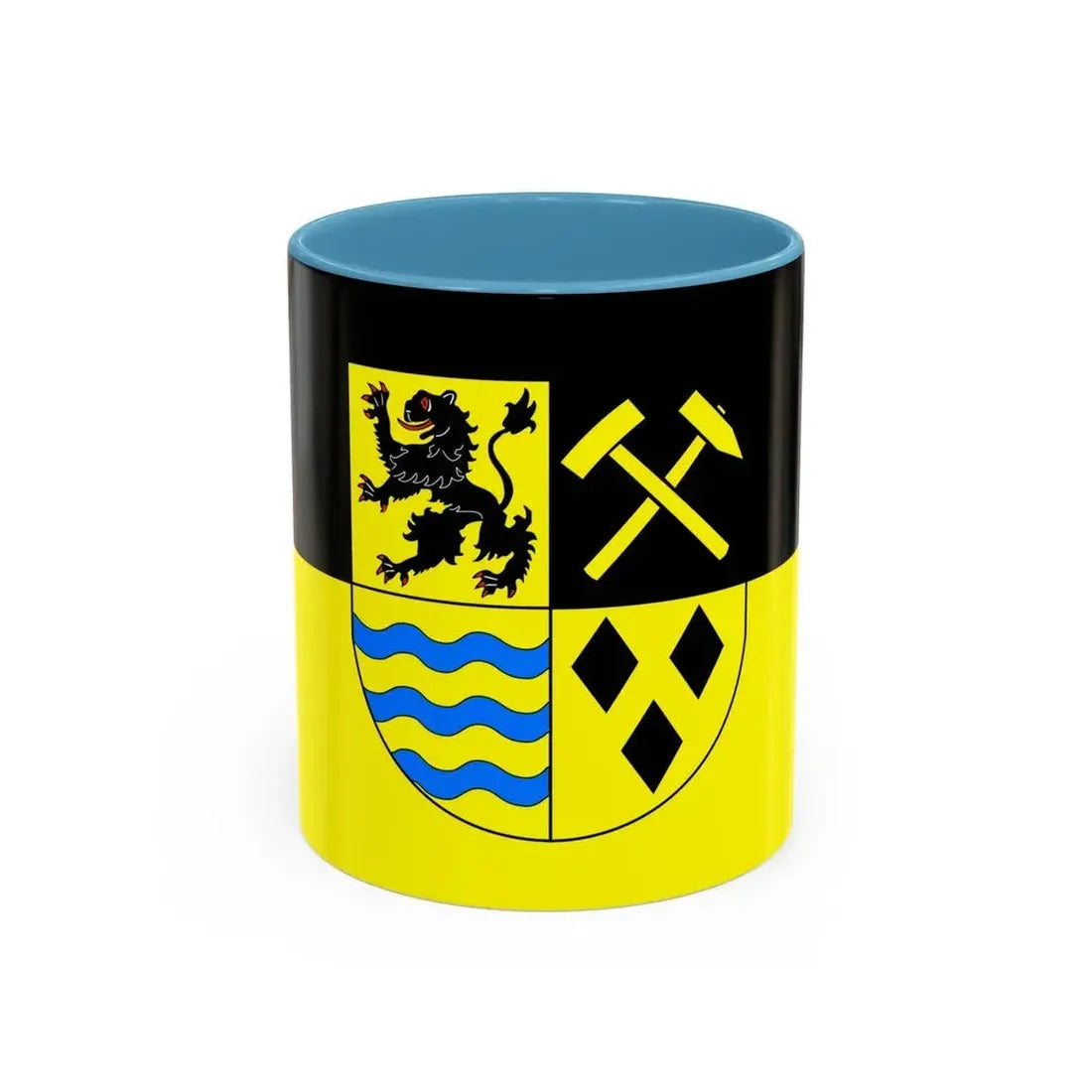 Flag of Mittelsachsen Germany - Accent Coffee Mug 11oz Light Blue - Go Mug Yourself