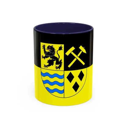 Flag of Mittelsachsen Germany - Accent Coffee Mug 11oz Navy - Go Mug Yourself