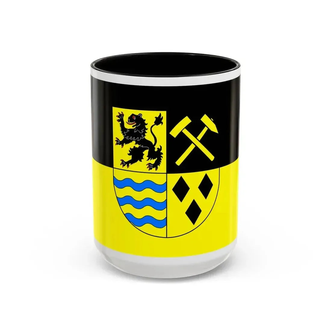 Flag of Mittelsachsen Germany - Accent Coffee Mug 15oz Black - Go Mug Yourself