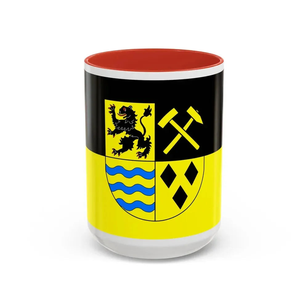 Flag of Mittelsachsen Germany - Accent Coffee Mug 15oz Red - Go Mug Yourself