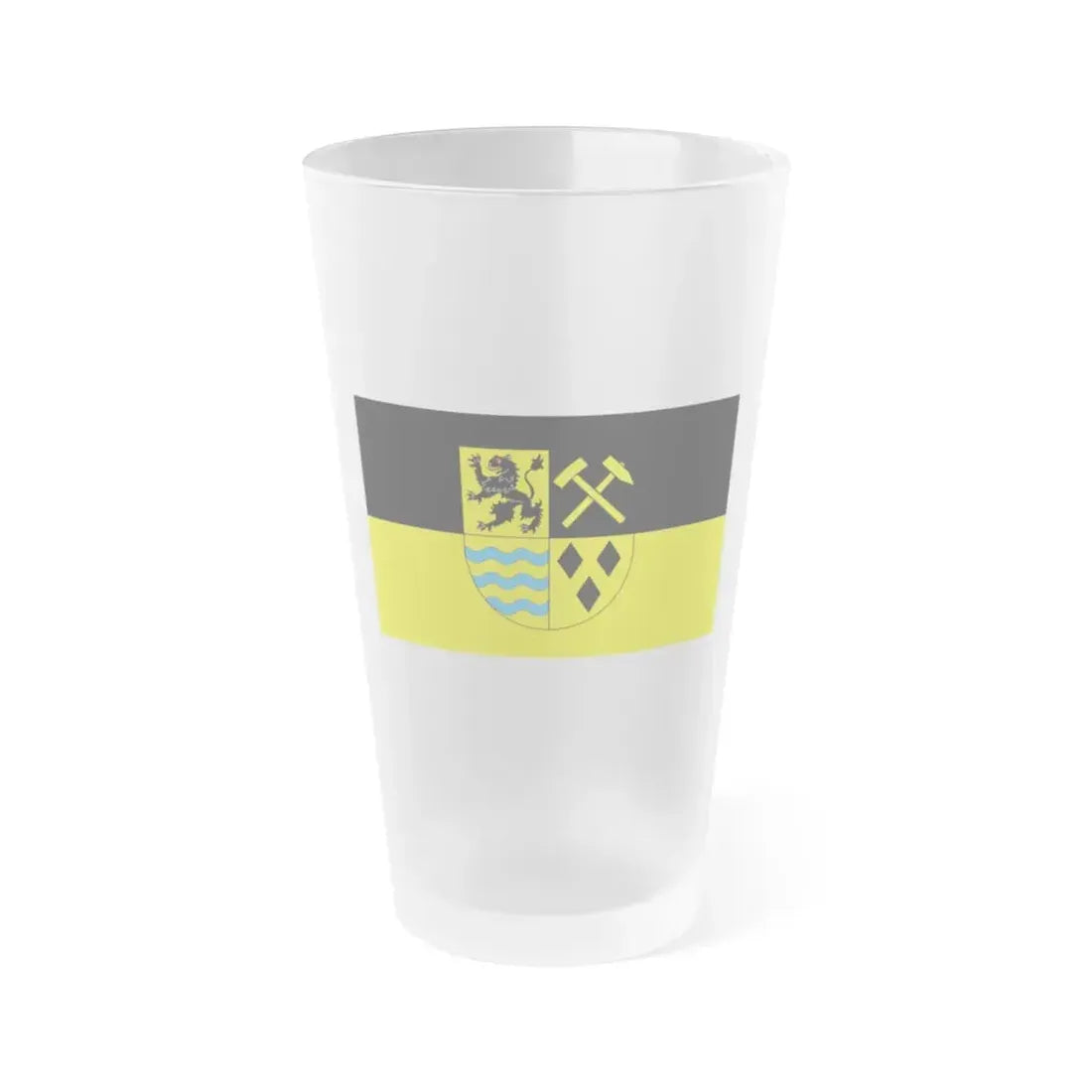 Flag of Mittelsachsen Germany - Frosted Pint Glass 16oz 16oz Frosted - Go Mug Yourself
