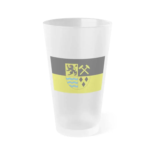Flag of Mittelsachsen Germany - Frosted Pint Glass 16oz 16oz Frosted - Go Mug Yourself