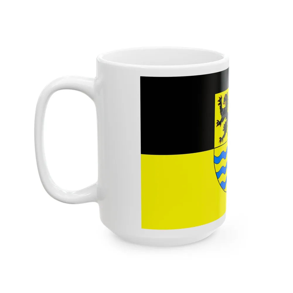 Flag of Mittelsachsen Germany - White Coffee Mug-Go Mug Yourself