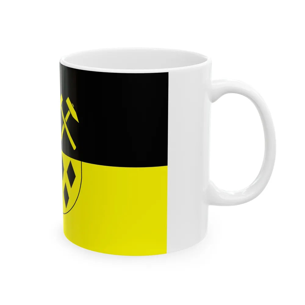 Flag of Mittelsachsen Germany - White Coffee Mug-Go Mug Yourself