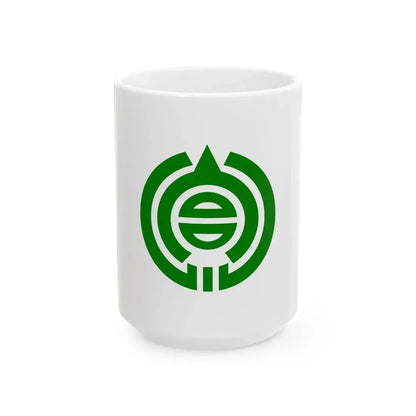 Flag of Miyagawa Gifu 1957-2004 (Japan) White Coffee Mug 15oz - Go Mug Yourself