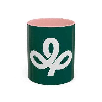 Flag of Miyagi Prefecture Japan - Accent Coffee Mug 11oz Pink - Go Mug Yourself