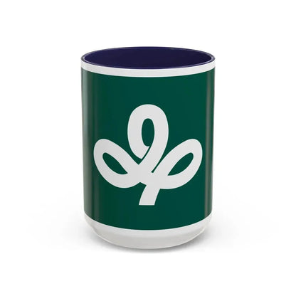Flag of Miyagi Prefecture Japan - Accent Coffee Mug 15oz Navy - Go Mug Yourself