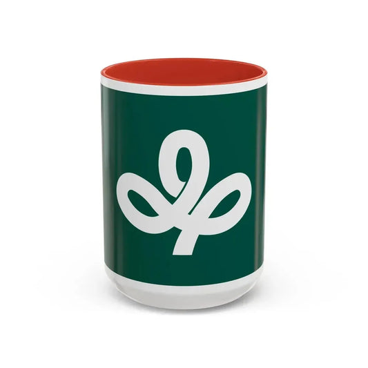 Flag of Miyagi Prefecture Japan - Accent Coffee Mug 15oz Red - Go Mug Yourself