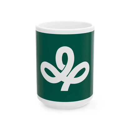 Flag of Miyagi Prefecture (Japan) White Coffee Mug 15oz - Go Mug Yourself
