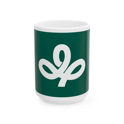 Flag of Miyagi Prefecture Japan - White Coffee Mug 15oz - Go Mug Yourself